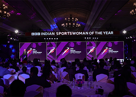 Video shot of BBC ISWOTY 2025 winner